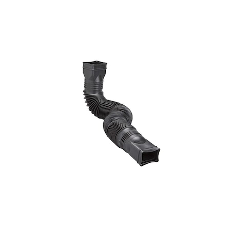 Flex-A-Spout Amerimax Flex-A-Spout 4 in. H X 4 in. W X 25.5 in. L Black Vinyl K Downspout Extension 85015
